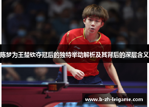 陈梦为王楚钦夺冠后的独特举动解析及其背后的深层含义